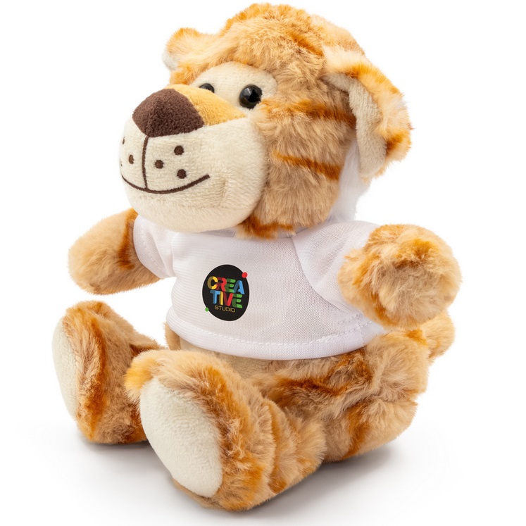 Teddy tiger with a white T-shirt for printing